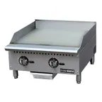 image of Black Diamond BDCTG-24T 24" Countertop Gas Griddle with Thermostatic Controls, 1" Steel Plate, 60.000 BTU