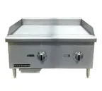 image of Black Diamond BDECTG-24/NG 24" Countertop Gas Griddle with Manual Controls, 5/8" Steel Plate, 60.000 BTU