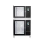 image of Blodgett INVOQ 62BE/102BE Double Full Size 17 Sheet Pan Electric Combi Oven Steamer w/ Boiler, Touchscreen