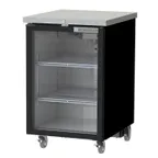 image of Beverage Air BB24HC-1-FG-B 24" 1 Section Black Back Bar Cooler with Glass Door