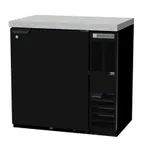 image of Beverage Air BB36HC-1-B-27 36" 1 Section Black Back Bar Cooler with Solid Door