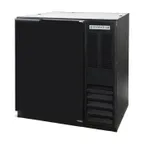 image of Beverage Air BB36HC-1-F-B 36" 1 Section Black Back Bar Cooler with Solid Door