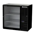 image of Beverage Air BB36HC-1-FG-B-27 36" 1 Section Black Back Bar Cooler with Glass Door