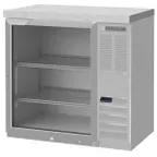 image of Beverage Air BB36HC-1-FG-S-27 36" 1 Section Black Back Bar Cooler with Glass Door