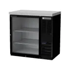 image of Beverage Air BB36HC-1-G-B-27 36" 1 Section Black Back Bar Cooler with Glass Door