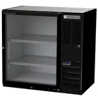 image of Beverage Air BB36HC-1-G-B 36" One Section Back Bar Cooler with Glass Door, 8.36 cu. ft.