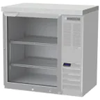 image of Beverage Air BB36HC-1-G-S-27 36" 1 Section Black Back Bar Cooler with Glass Door