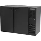 image of Beverage Air BB48HC-1-B-27 48" 2 Section Black Back Bar Cooler with Solid Door