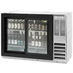 image of Beverage Air BB48HC-1-F-GS-S 48" 2 Section Black Back Bar Cooler with Glass Door