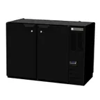 image of Beverage Air BB48HC-1-F-PT-B 48" Two Section Pass-Thru Solid Door Back Bar Cooler