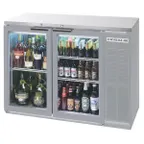 image of Beverage Air BB48HC-1-FG-S-27 48" 2 Section Black Back Bar Cooler with Glass Door
