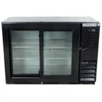 image of Beverage Air BB48HC-1-GS-B 48" 2 Section Black Back Bar Cooler with Glass Door