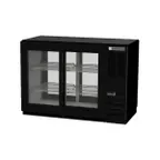 image of Beverage Air BB48HC-1-GS-PT-B 48" Pass-Thru Glass Door Back Bar Cooler