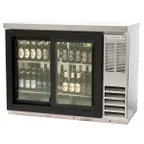 image of Beverage Air BB48HC-1-GS-PT-S-27 48" Pass-Thru Glass Door Back Bar Cooler