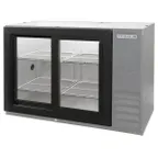 image of Beverage Air BB48HC-1-GS-PT-S 48" Pass-Thru Glass Door Back Bar Cooler