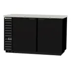 image of Beverage Air BB58HC-1-F-B 59" 2 Section Black Back Bar Cooler with Solid Door