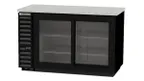 image of Beverage Air BB58HC-1-FG-B 59" 2 Section Stainless Steel Back Bar Cooler with Glass Door