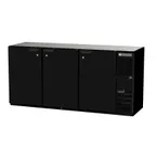 image of Beverage Air BB72HC-1-B 72" Three Section Back Bar Cooler with Solid Door, 19.92 cu. ft.