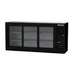 image of Beverage Air BB72HC-1-F-GS-B 72" 3 Section Back Bar Refrigerator with Glass Door