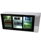 image of Beverage Air BB72HC-1-F-GS-S 72" 3 Section Back Bar Refrigerator with Glass Door
