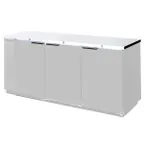 image of Beverage Air BB72HC-1-F-S 72" 3 Section Back Bar Refrigerator with Solid Door