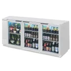 image of Beverage Air BB72HC-1-G-PT-S 72" Pass-Thru Glass Door Back Bar Refrigerator