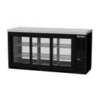 image of Beverage Air BB72HC-1-GS-PT-B-27 72" Pass-Thru Glass Door Back Bar Cooler