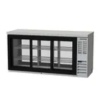 image of Beverage Air BB72HC-1-GS-PT-S-27 72" Pass-Thru Glass Door Back Bar Cooler