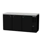 image of Beverage Air BB72HC-1-PT-B-27 72" Pass-Thru Solid Door Back Bar Refrigerator