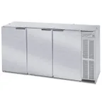 image of Beverage Air BB72HC-1-PT-S-27 72" Pass-Thru Solid Door Back Bar Refrigerator