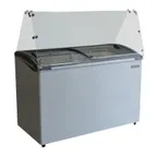 image of Beverage Air BDC-HC-8 50" Ice Cream Dipping Cabinet w/ Curved Sneeze Guard
