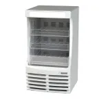 image of Beverage Air BZ13HC-W 30" White Open Air Merchandiser, 3 Shelves, Curved Solid Sides, 13 cu. ft.
