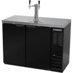 image of Beverage Air DD48HC-1-B 48" Draft Beer Cooler w/ 2 Kegs, 12.4 cu. ft., 1 Dual-Tap Tower