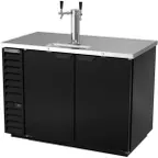 image of Beverage Air DD50HC-1-B 50" Draft Beer Cooler w/ 2 Kegs, 17.86 cu. ft., 1 Dual-Tap Tower