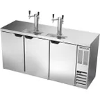 image of Beverage Air DD72HC-1-S 72" Draft Beer Cooler w/ 3 Kegs, 19.95 cu. ft., 2 Dual-Tap Towers