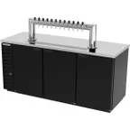 image of Beverage Air DD78HC-1-B-12T 79" Draft Beer Cooler w/ 4 Kegs, 33.59 cu. ft., 12 Taps