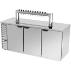 image of Beverage Air DD78HC-1-S-12T 79" Draft Beer Cooler w/ 4 Kegs, 33.59 cu. ft., 12 Taps