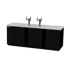 image of Beverage Air DD94HC-1-B 95" Draft Beer Cooler, 5‑Keg, 37.8 cu ft, Black, 2Col Faucet R290 1/3 HP USA