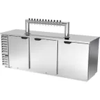 image of Beverage Air DD94HC-1-S-12T 95" Draft Beer Cooler w/ 5 Kegs, 37.82 cu. ft., 12 Taps