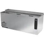 image of Beverage Air DW79HC-S-29 80" Deep Well Bottle Cooler w/ 3 Sliding Lids, 5 Dividers, 24.1 cu. ft.
