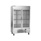 image of Beverage Air HBF49HC-1-G 52" 2-Glass Door Reach-In Freezer, Bottom Mounted, 46.2 cu. ft., Stainless Steel