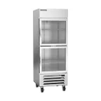 image of Beverage Air HBR27HC-1-HG, 30" 1-Section Reach-In Refrigerator w/ 2 Glass Half Doors, Bottom Mount, 1/4 hp, 26 cu. ft.