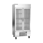 image of Beverage Air HBR35HC-1-G 39" 2-Section Reach-In Refrigerator w/ 2 Glass Full Doors, Bottom Mount, 1/4 hp, 37 cu. ft.