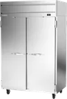 image of Beverage Air HH2-1S-PT 2-Section Pass-Thru Heated Holding Cabinet, 45 cu ft, Stainless Steel Front & Sides, Solid Doors, 6 Shelves