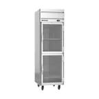 image of Beverage Air HR1HC-1HG 26" 1-Section Reach-In Refrigerator w/ 2 Glass Half Doors, Top Mount, 1/4 hp, 22 cu. ft.