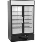 image of Beverage Air MMR44HC-1-B-IQ 47" Two Glass Door Merchandiser Refrigerator in Black, 40 cu. ft.