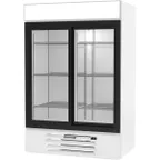 image of Beverage Air MMR45HC-1-W 52" Two Glass Door Merchandiser Refrigerator in White, 44 cu. ft.