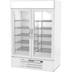 image of Beverage Air MMR49HC-1-W 52" Two Glass Door Merchandiser Refrigerator in White, 46.15 cu. ft.