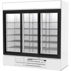 image of Beverage Air MMR66HC-1-W 75" Three Glass Door Merchandiser Refrigerator in White, 64.4 cu. ft.