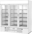 image of Beverage Air MMRR72HC-1-B-WW 75" Dual Temp 3 Glass Door Merchandiser in White, 65.47 cu. ft.